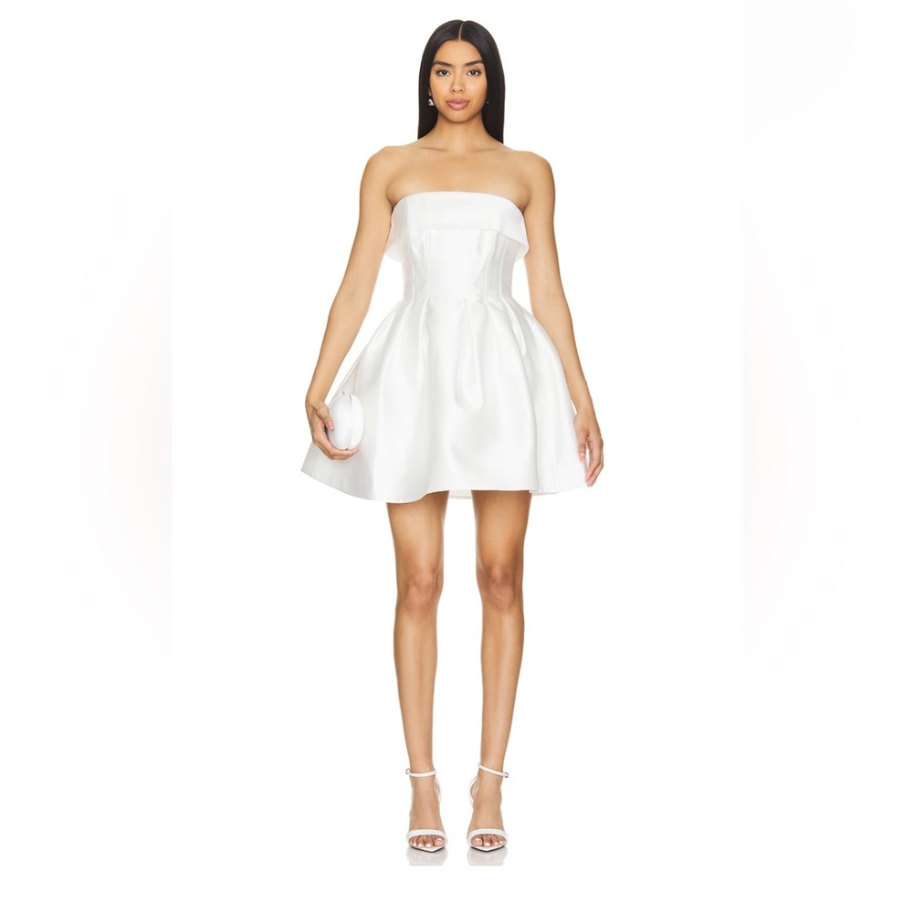 Rebecca Vallance Christine Strapless Mini in Ivory